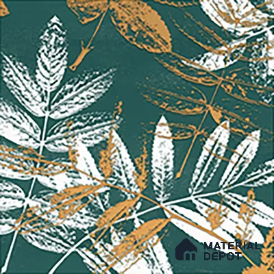 Floral Wall Tile TL 07249 C Plana 8007 GLM (Gold) 1 ft x 1 ft Ceramic Matte Finish - 9 mm  | 2 mm Spacer is Mandatory | Please Expect a Slight Variation of Pattern (Sample)